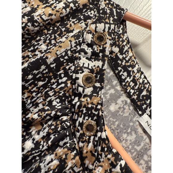 Notations Gold/Black Blouse Short Sleeve Blouse XL - Picture 3 of 5